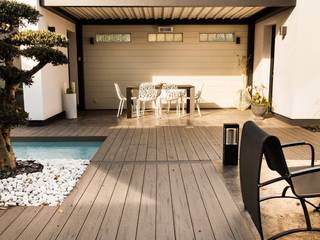 Patio de type Riad avec lame de Terrasse Terrain, TimberTech TimberTech Patios Wood-Plastic Composite