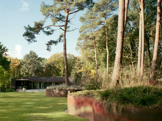 Nieuwbouw woning familie Zuthof, bv Mathieu Bruls architect bv Mathieu Bruls architect Moderner Garten