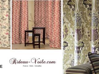 In summer the windows, the ornate interior décor with curtains and fabrics flowers, Rideau-voile Rideau-voile Classic windows & doors Textile Amber/Gold