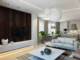 ЖК "Престиж", Design Studio Details Design Studio Details Living room Wood Wood effect