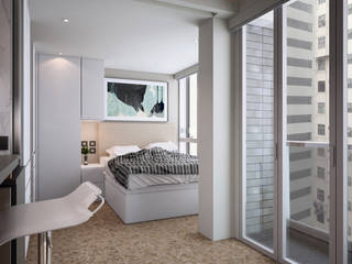 South Lane | Kennedy Town | Hong Kong, Nelson W Design Nelson W Design Modern Yatak Odası