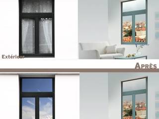 Film anti-regard pour fenêtre - Nuages, Wall Sweet Home - Plage SA Wall Sweet Home - Plage SA Puertas y ventanas de estilo clásico Plástico