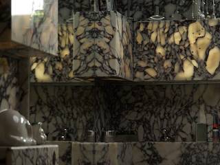 Łazienka - naturalny kamień , Korin Design Korin Design Klasyczna łazienka Kamień