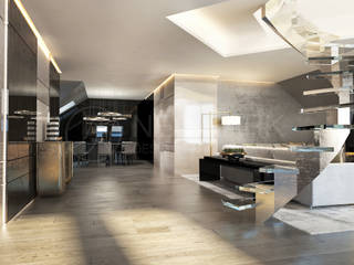 Apartment in Geneve. Апартаменты в Женеве., NEUMARK NEUMARK Salones minimalistas