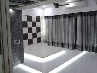 Mr Kamdar 19th Floor, TRINITY DESIGN STUDIO TRINITY DESIGN STUDIO Modern corridor, hallway & stairs