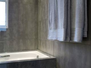 BANHEIRO CASAL, arquiteta aclaene de mello arquiteta aclaene de mello Salle de bain minimaliste Verre