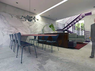 Casa SS, ZEP Arquitetura ZEP Arquitetura ห้องทานข้าว คอนกรีต