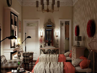 Tangerine, Marina Sarkisyan Marina Sarkisyan Eclectic style bedroom
