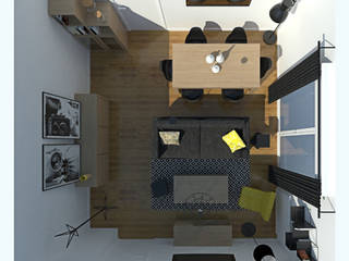 Décoration d'un appartement, Julie LEFEVRE - Design d'Espace et Rendu 3D Julie LEFEVRE - Design d'Espace et Rendu 3D Phòng khách Than củi Black
