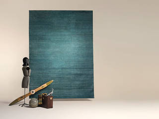 Walter Knoll Legend of Carpets, Zimmermanns Kreatives Wohnen Zimmermanns Kreatives Wohnen Eclectic style living room Natural Fibre Blue
