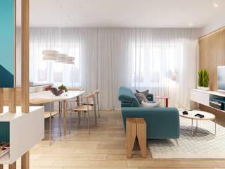 Квартира Ap76, KYD BURO KYD BURO Scandinavian style living room