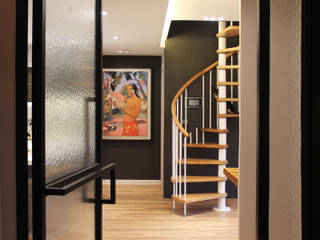 homify Modern corridor, hallway & stairs