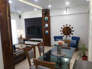 DB WOODS , GOREGAON, J SQUARE - Architectural Studio J SQUARE - Architectural Studio Modern Dining Room