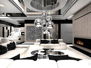 LOOK #102 | Projekt wnętrz domu, ARTDESIGN architektura wnętrz ARTDESIGN architektura wnętrz Salas de estar modernas