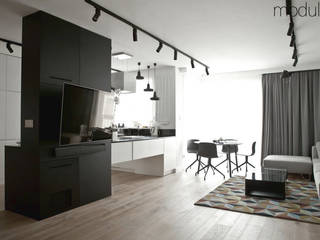 Projekt mieszkania na Białołęce, Modullar Modullar Modern living room