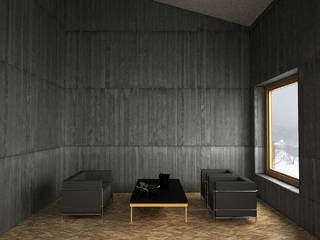 Maison M, Belle Ville Atelier d'Architecture Belle Ville Atelier d'Architecture Minimalistische muren & vloeren Beton