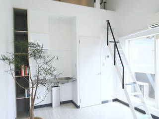 小さな白い家, studio m+ by masato fujii studio m+ by masato fujii Cocinas de estilo moderno