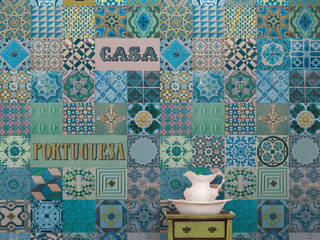 Azulejo Português, OH Wallpaper OH Wallpaper 모던스타일 벽지 & 바닥 종이