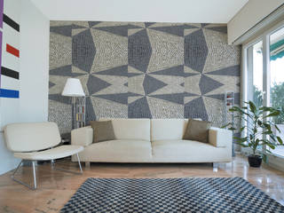 Calçada Portuguesa, OH Wallpaper OH Wallpaper Paredes y suelos de estilo moderno Papel