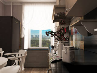 Квартира на Ленинском, Alena Zakharova Alena Zakharova Classic style kitchen