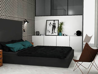 Bachelor + One, Kosina Interiors Kosina Interiors Dormitorios de estilo moderno