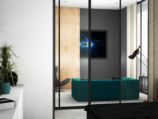 Bachelor + One, Kosina Interiors Kosina Interiors Salas de estilo moderno Cobre/Bronce/Latón