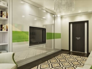 Двухкомнатная квартира для дружной семьи, Pure Design Pure Design Moderne Wohnzimmer