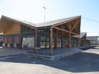 Plaza de Peaje Tomeco , +ARQ +ARQ Espacios comerciales Madera Acabado en madera