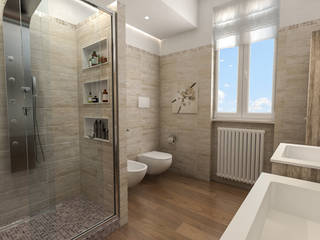 Progetti di Ristrutturazione di Bagni Privati, studiosagitair studiosagitair Modern bathroom