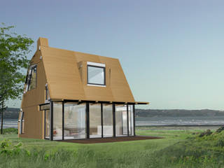 houten vakantiehuis aan zee, hans moor architects hans moor architects Moderne huizen Hout Hout