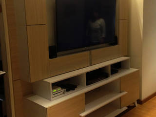 Muebles Especiales, Abad 3d Abad 3d Modern style media rooms Engineered Wood Transparent