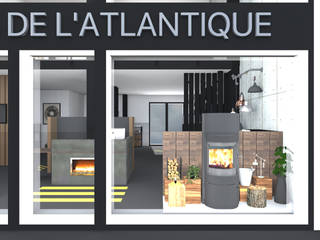 Showroom "Les cheminées de l'atlantique", Sandia Design Sandia Design Ruang Komersial