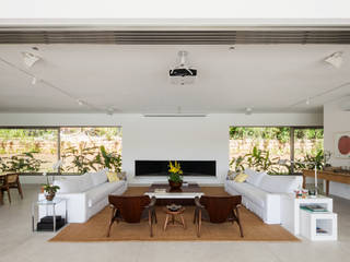 CASA TSJ, GASS ARQUITETOS ASSOCIADOS GASS ARQUITETOS ASSOCIADOS Landelijke woonkamers