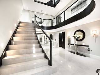 Radlett, Smet UK - Staircases Smet UK - Staircases モダンスタイルの 玄関&廊下&階段