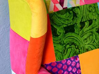 Fotel Patchwork Multikolor, Juicy Colors Juicy Colors Ruang Keluarga Modern