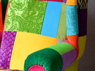 Fotel Patchwork Multikolor, Juicy Colors Juicy Colors Nowoczesny salon
