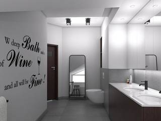 projekt wnętrza łazienki, easy project easy project Minimalist bathroom