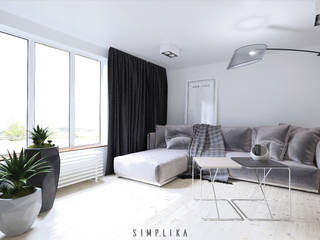 SALON, SIMPLIKA SIMPLIKA Minimalist living room