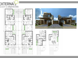 PROYECTOS, Externa Arquitectura Externa Arquitectura Дома в рустикальном стиле Дерево Эффект древесины