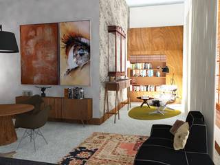 Private| interior design architecture, by Paula Gouveia by Paula Gouveia Soggiorno in stile industriale