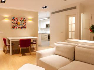 Reforma piso, LCB studio LCB studio モダンデザインの リビング 白色