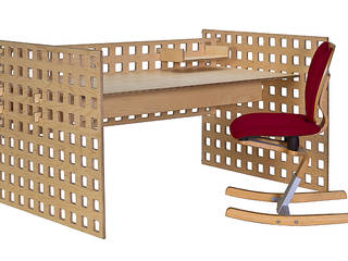 Kindermöbel Kit Fun02, FunctionWall FunctionWall Quarto infantil moderno Madeira Efeito de madeira