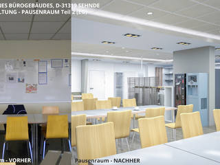 Bürogebäude, Teil-Umbau (EV1 u. EV2) mit neuer Innenarchitektur - Sehnde, GID / GOLDMANN-INTERIOR-DESIGN GID / GOLDMANN-INTERIOR-DESIGN