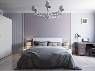 Чистота в полоску, Студия интерьера "SENSE" Студия интерьера 'SENSE' Eclectic style bedroom Purple/Violet