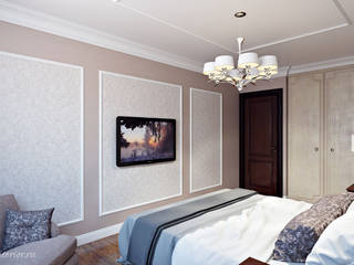 Интерьер в классическом стиле, Студия интерьера "SENSE" Студия интерьера 'SENSE' Classic style bedroom Wood effect