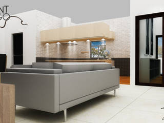 J-Gles, SANT1AGO arquitectura y diseño SANT1AGO arquitectura y diseño Salones minimalistas