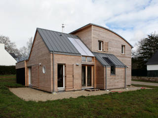 MATERIAUX NATURELS ET HABITAT SAIN POUR UNE MAISON RT2012 A RIEC SUR BELON EN BRETAGNE, Patrice Bideau a.typique Patrice Bideau a.typique Maisons modernes