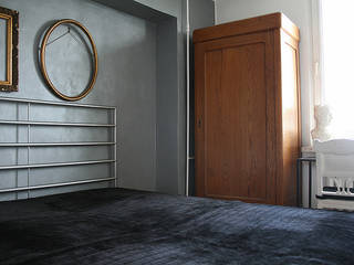 sypialnia/ mieszkanie prywatne/ Łódź, Awer Design Awer Design Camera da letto minimalista