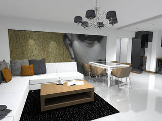 mieszkanie prywatne/ Manhattan/ Łódź, Awer Design Awer Design Modern living room