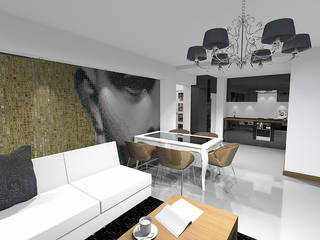 mieszkanie prywatne/ Manhattan/ Łódź, Awer Design Awer Design Modern living room